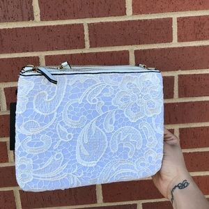 New White Lace Crossbody Clutch NWT